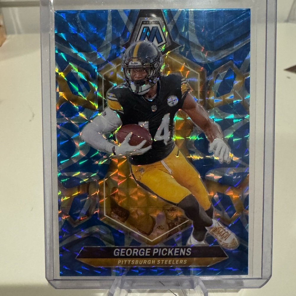 2024 George Pickens Panini Mosaic Blue Reactive Prizm